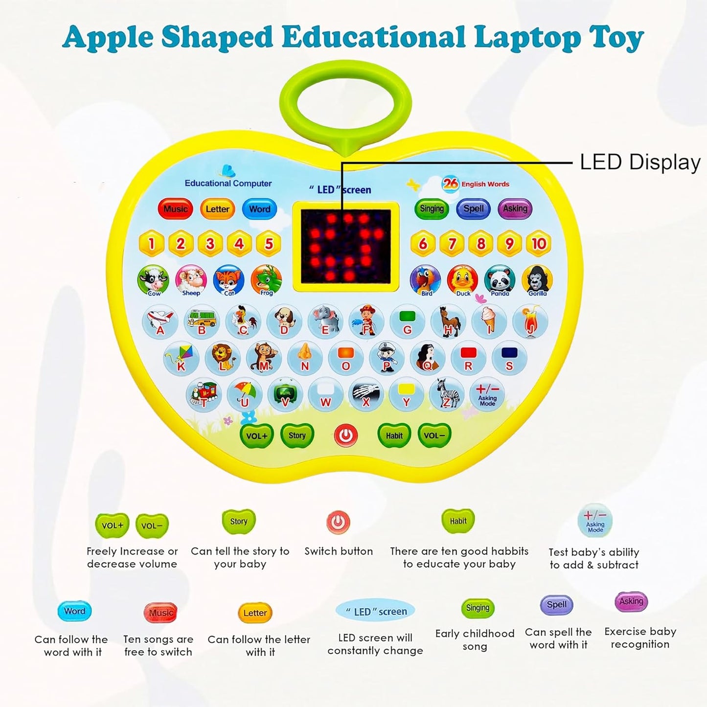 Educational Computer Laptop Toy for Kids