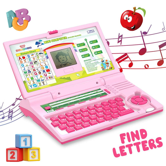 Wembley Educational Laptop for Kids Toys for 2-5 Years Learning Activity Computer Educational Toy for 3 Years Old Boy Learn Alphabet,Letter,Words,Games.