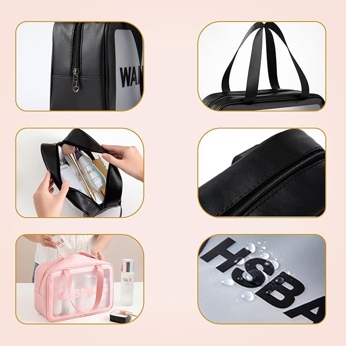 Travel Wash Bag Set of 3