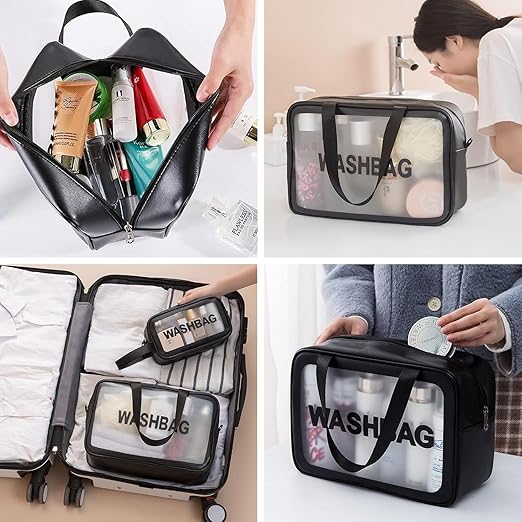 Travel Wash Bag Set of 3