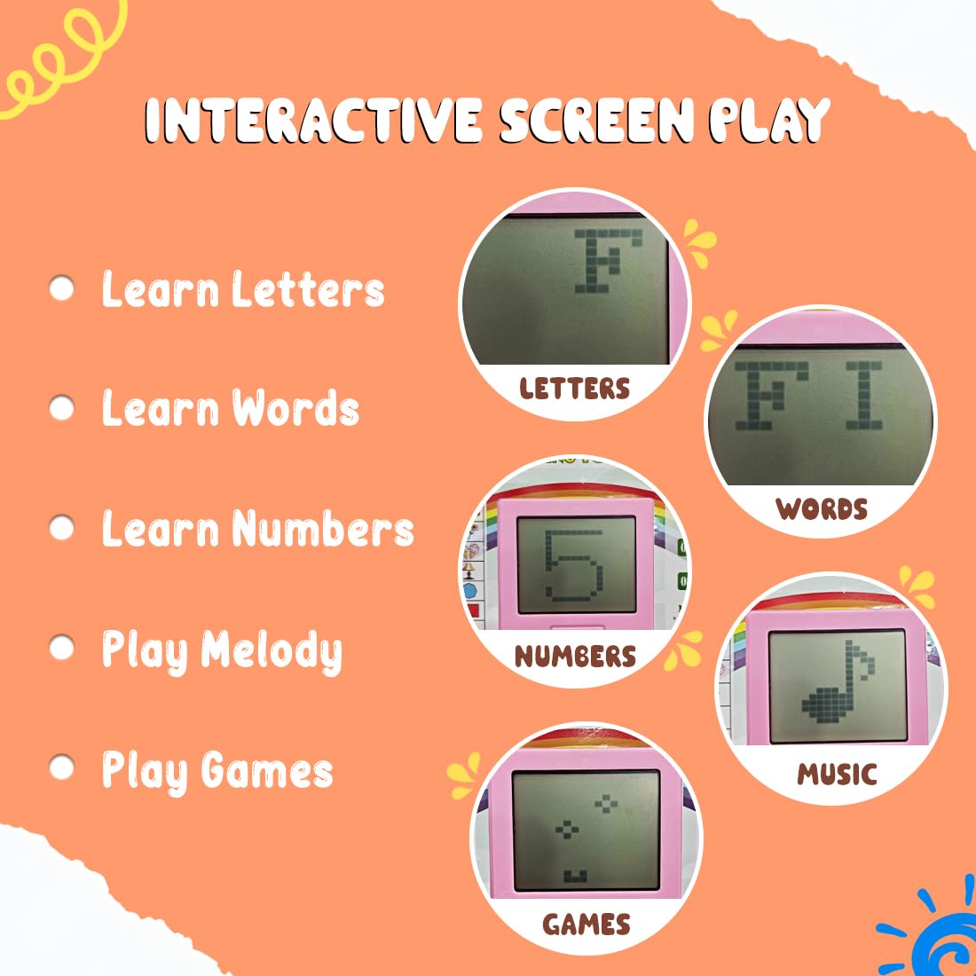 Wembley Educational Laptop for Kids Toys for 2-5 Years Learning Activity Computer Educational Toy for 3 Years Old Boy Learn Alphabet,Letter,Words,Games.