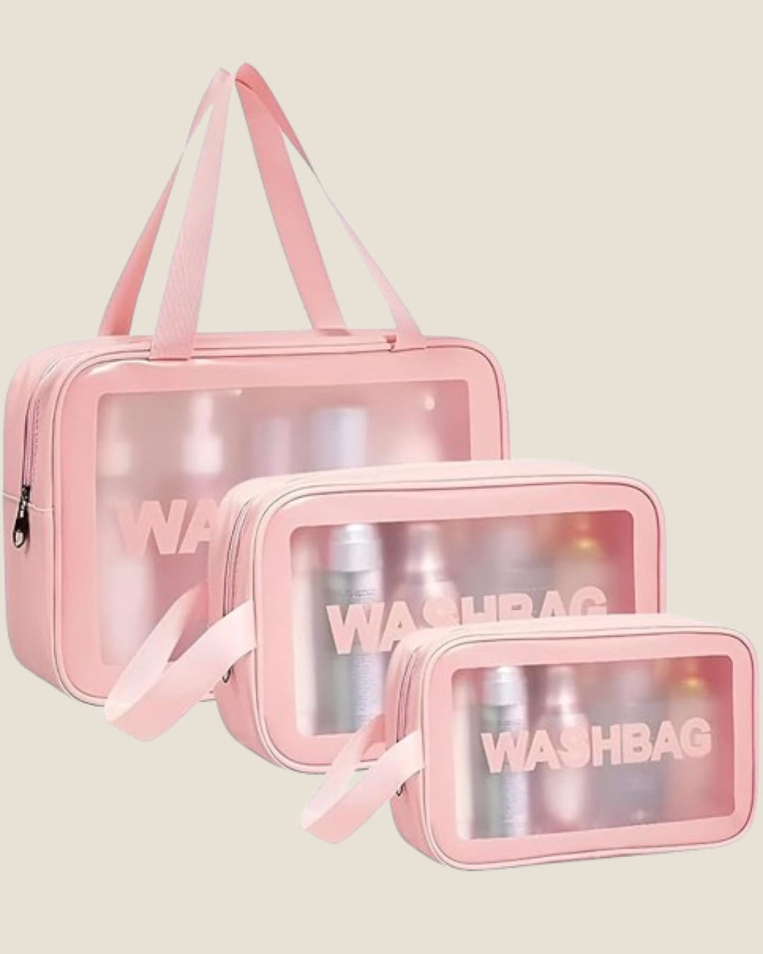 Travel Wash Bag Set of 3