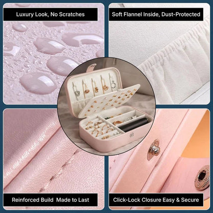 Compact Soft Leather jewelry Case - Pack jewelry like a Qeen