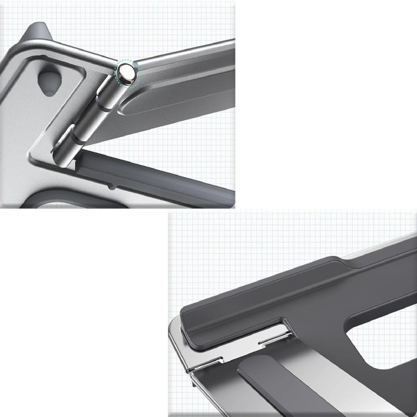 Slim Aluminum Alloy & Metal Foldable Laptop & Tablet Stand