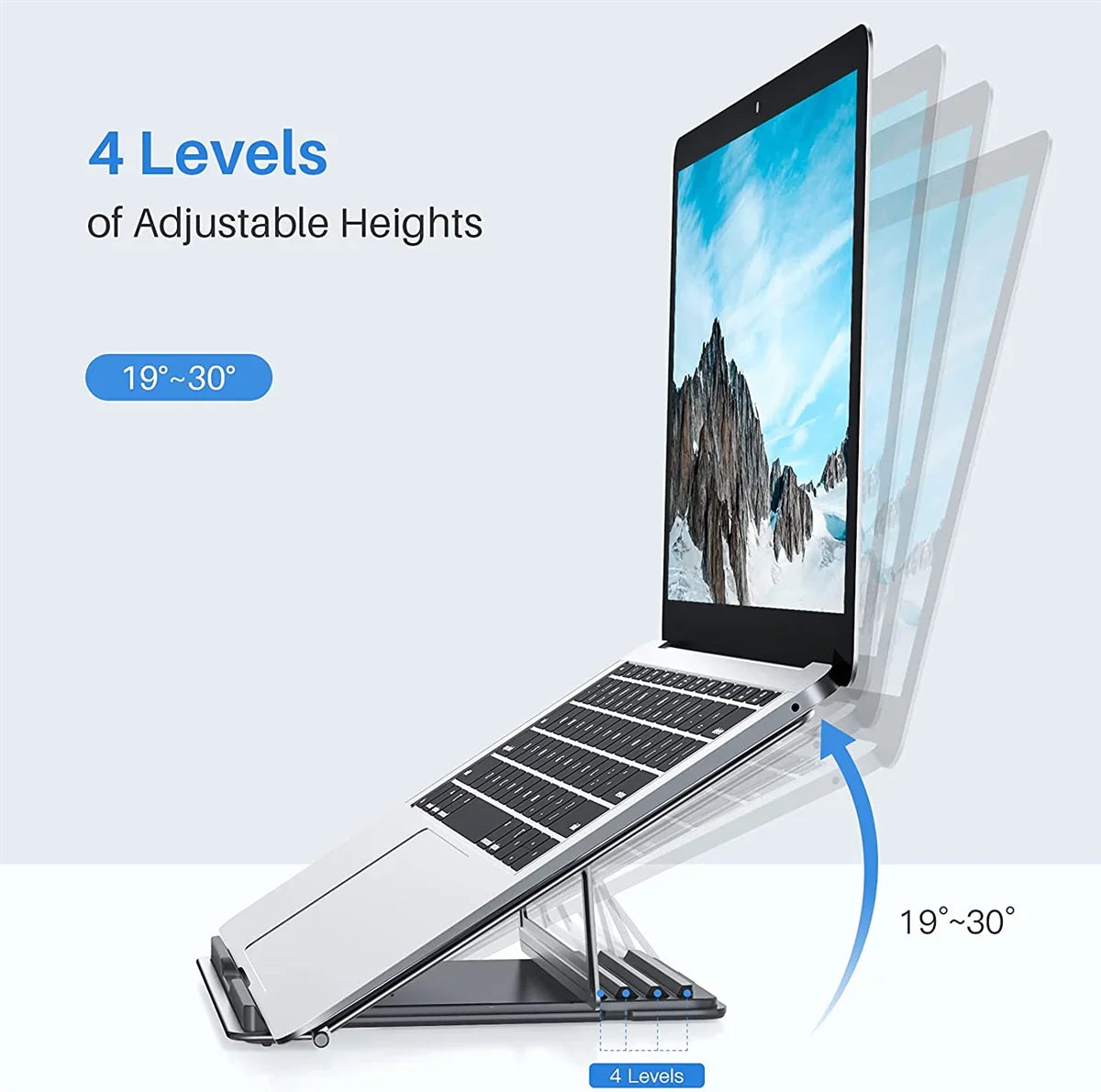 Slim Aluminum Alloy & Metal Foldable Laptop & Tablet Stand